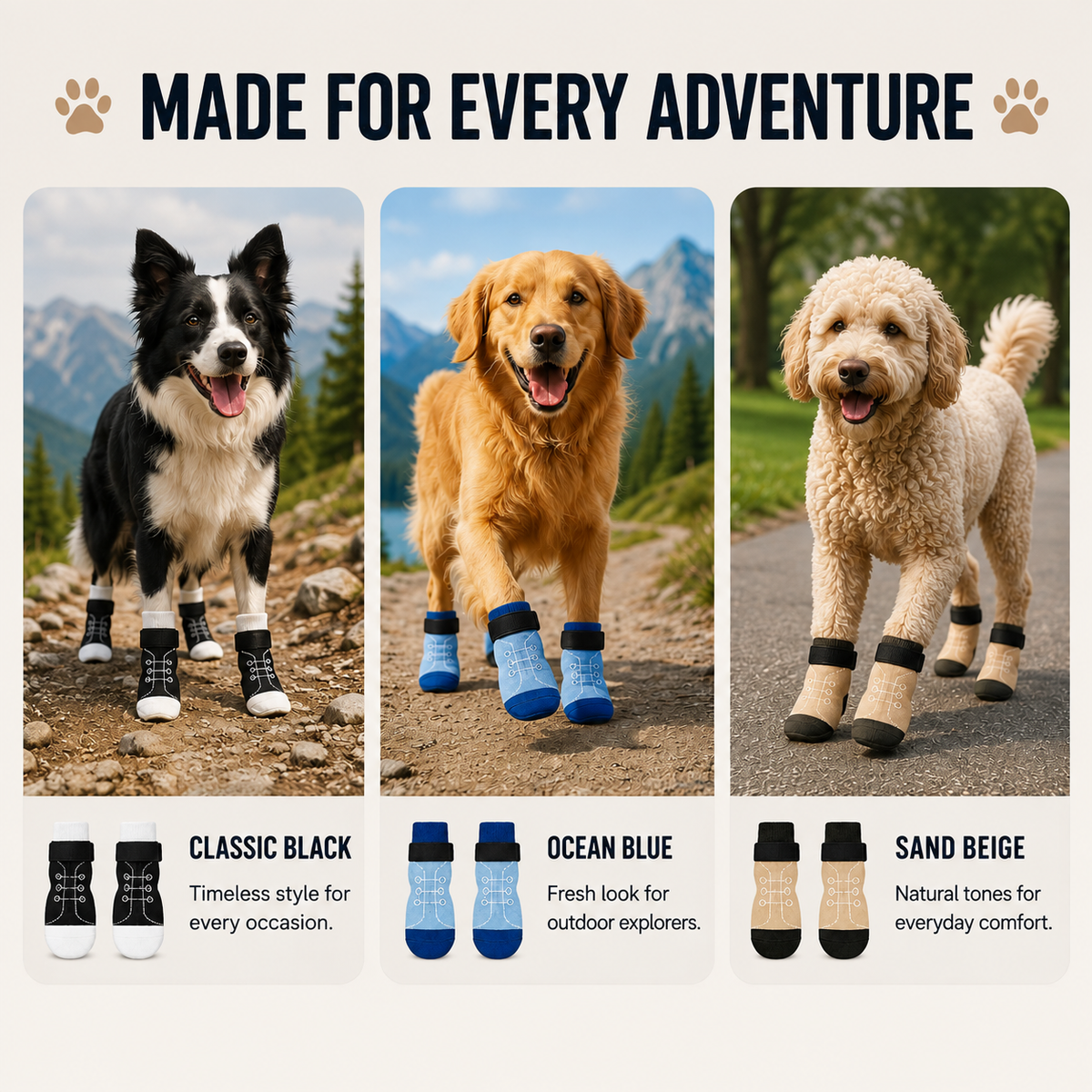 VellaPaw non-slip pet socks with adjustable strap – anti-slip dog socks