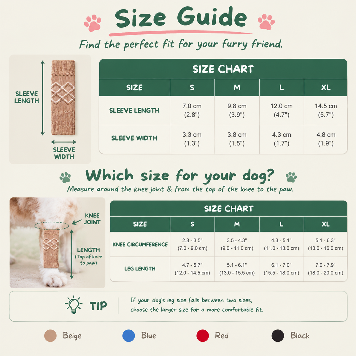 VellaPaw paw sleeves and leg warmers for dogs – protective pet paw sleeve