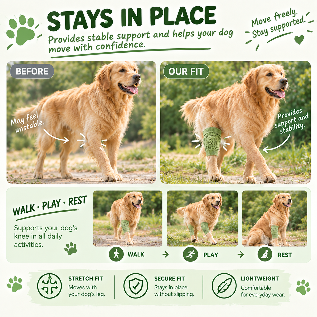 VellaPaw paw sleeves and leg warmers for dogs – protective pet paw sleeve