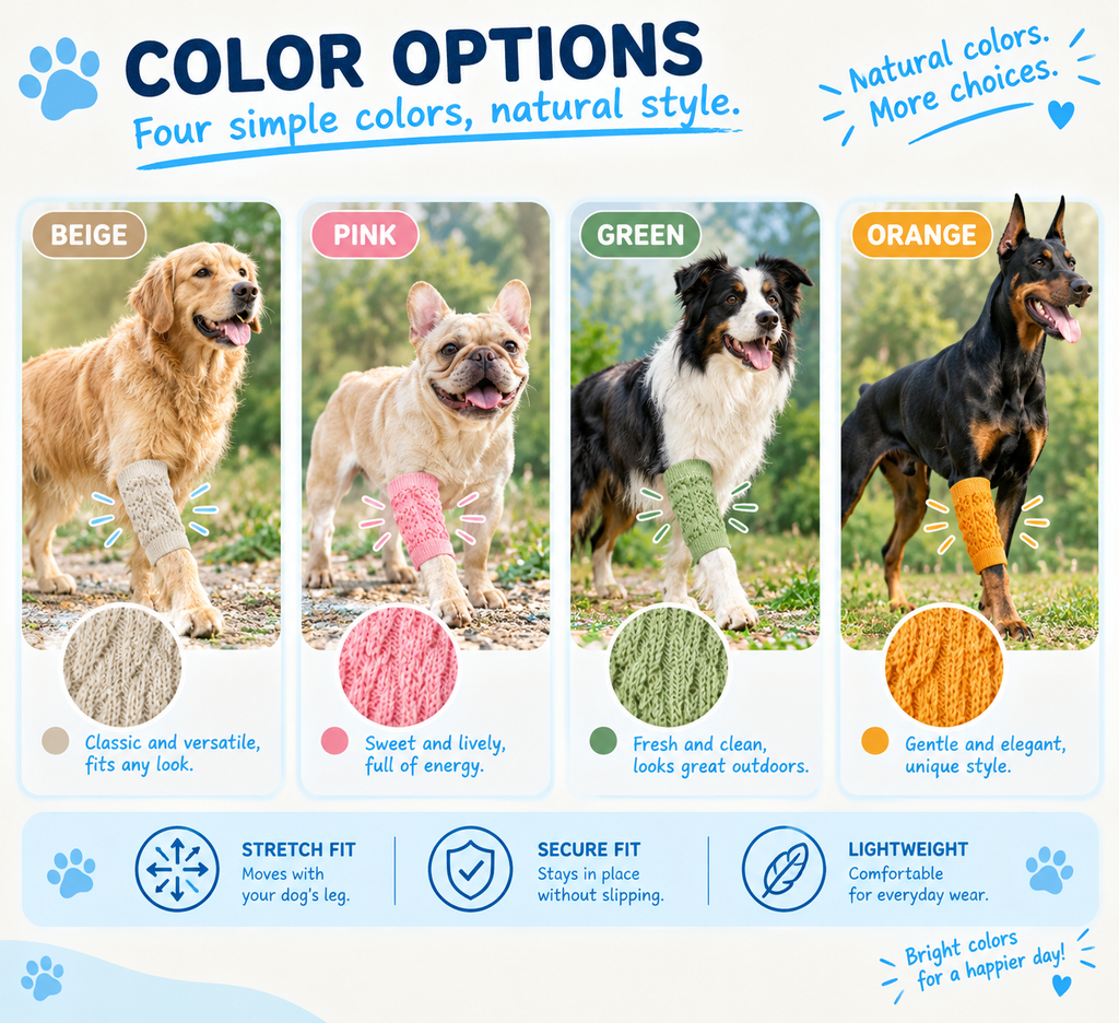 VellaPaw paw sleeves and leg warmers for dogs – protective pet paw sleeve