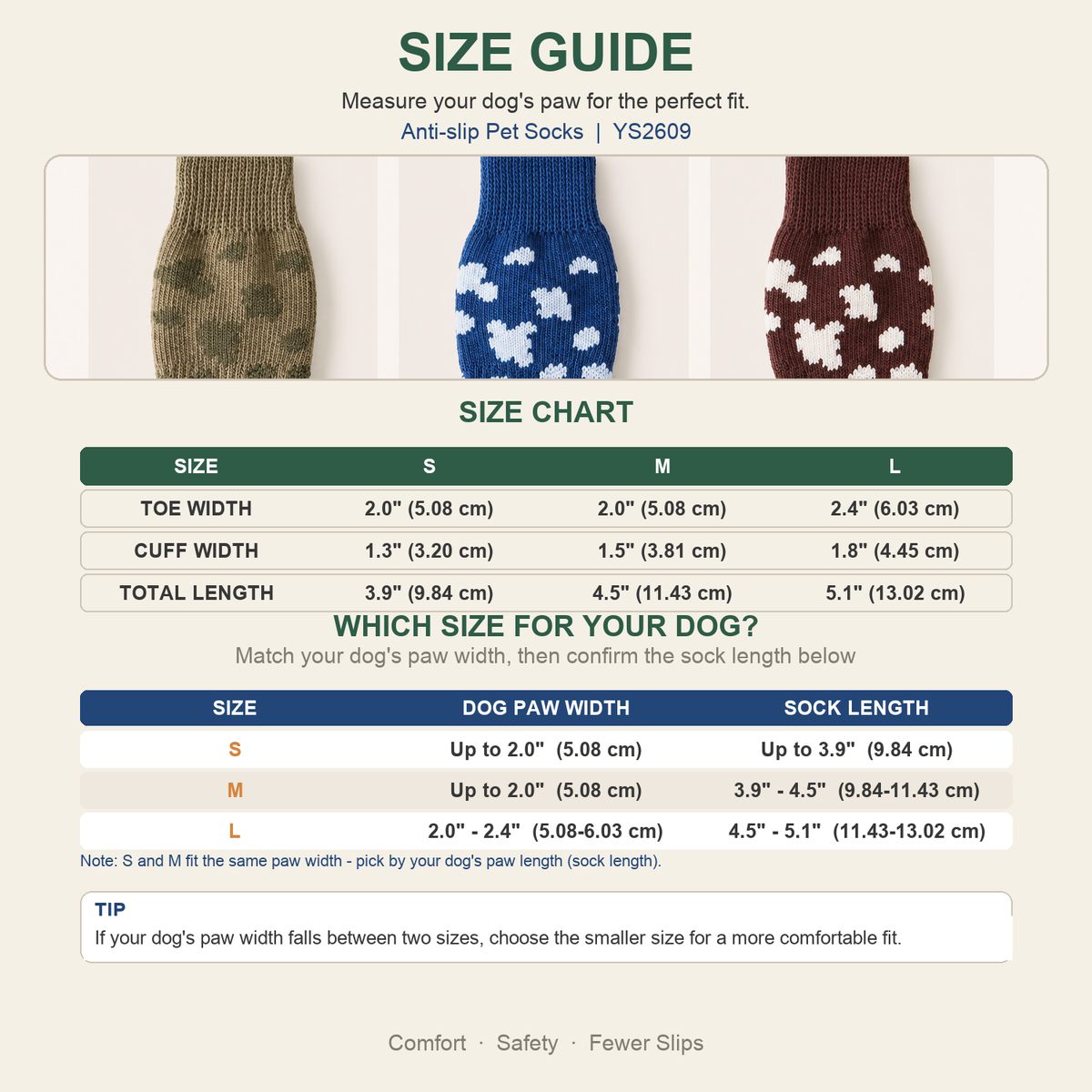 VellaPaw GripPaws non-slip pet socks – grip socks for dogs on hardwood floors