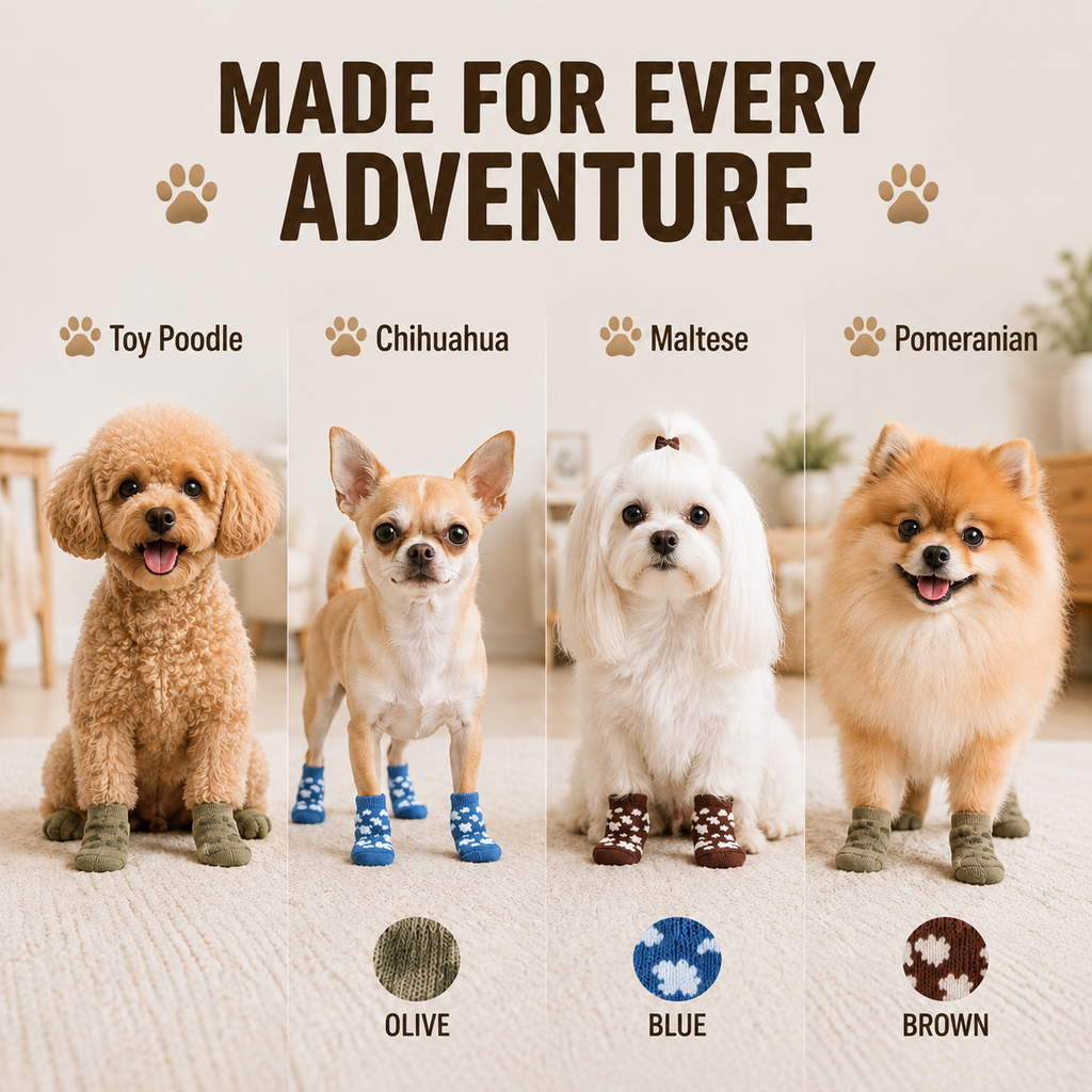 VellaPaw GripPaws non-slip pet socks – grip socks for dogs on hardwood floors
