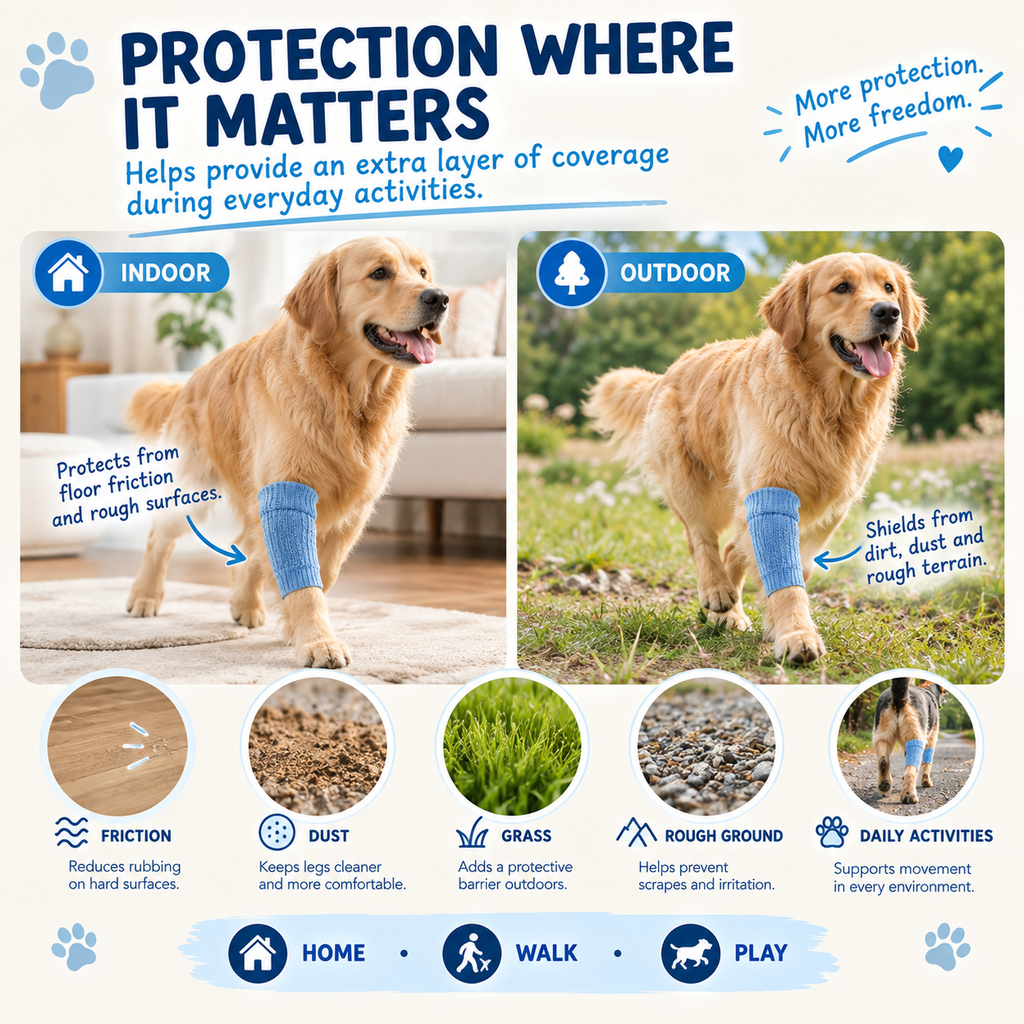 VellaPaw paw sleeves and leg warmers for dogs – protective pet paw sleeve
