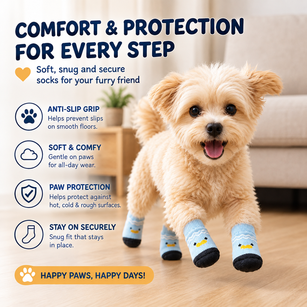 VellaPaw GripPaws non-slip pet socks – grip socks for dogs on hardwood floors