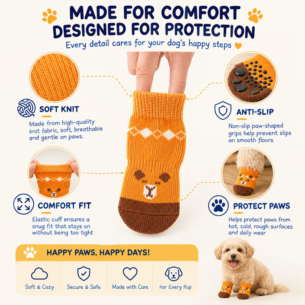 VellaPaw GripPaws non-slip pet socks – grip socks for dogs on hardwood floors