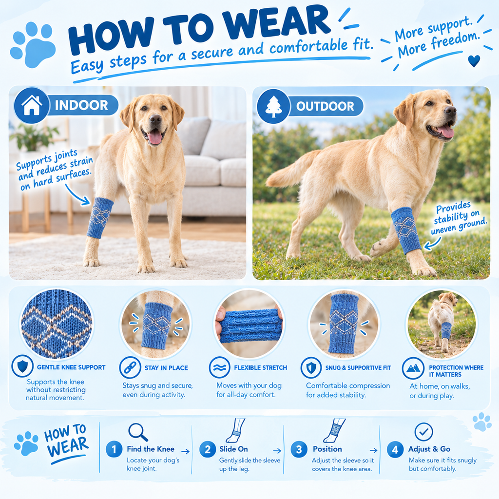 VellaPaw paw sleeves and leg warmers for dogs – protective pet paw sleeve